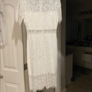 Lulus white dress. Like new.